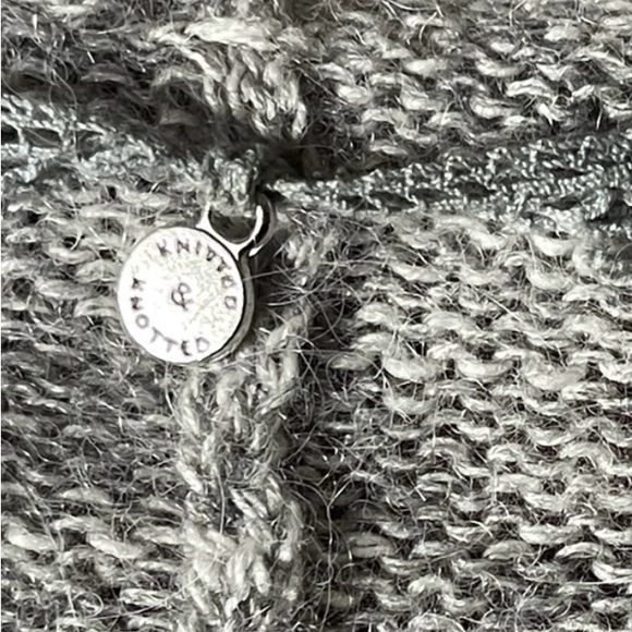 Anthropologie Knitted & Knotted Grey Wool Alpaca Blend Wrap Cardigan O/S‎ - Picture 3 of 3